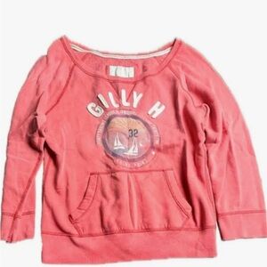 Gilly Hicks front pocket sweatshirt, S pink/orange/coral, Sydney